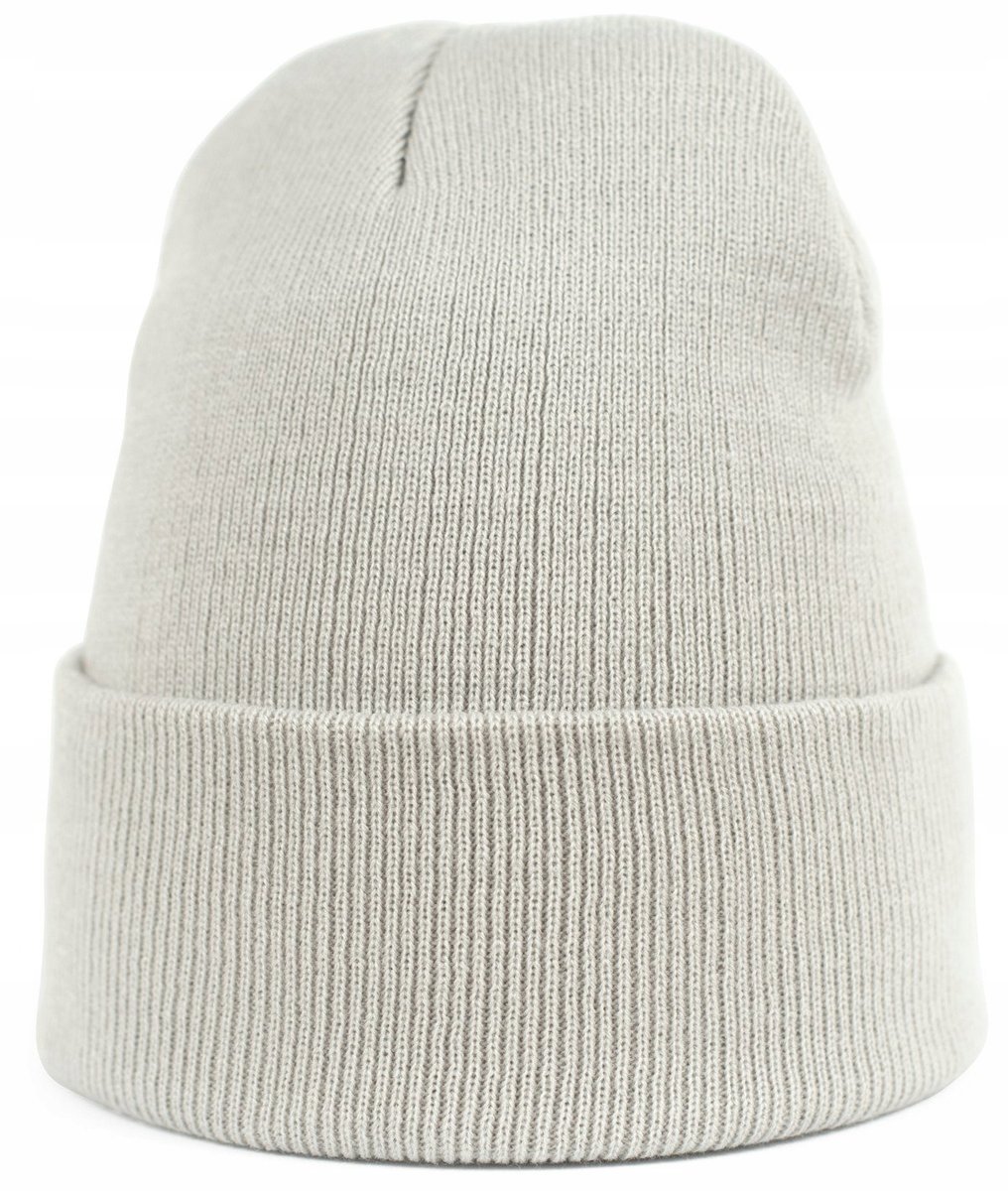 Czapka Zimowa Damska Męska Beanie Podwijana Uniwersalna Casualowa Jesienna