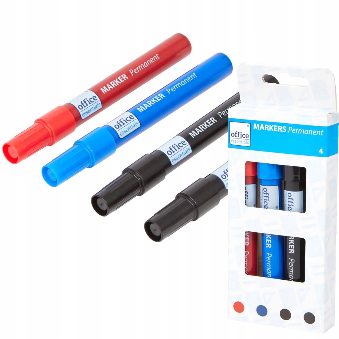 MARKERY PERMANENTNE 4SZT KOLORY