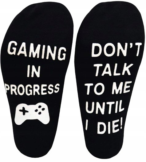 ��MIESZNE SKARPETKI DLA CH��OPAKA GAMING PREZENT DLA GRACZA UNIWERSALNY