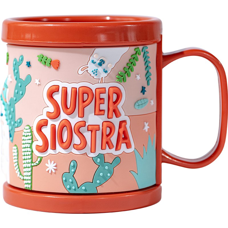 Plastikowy kubek 3D z napisem Super Siostra