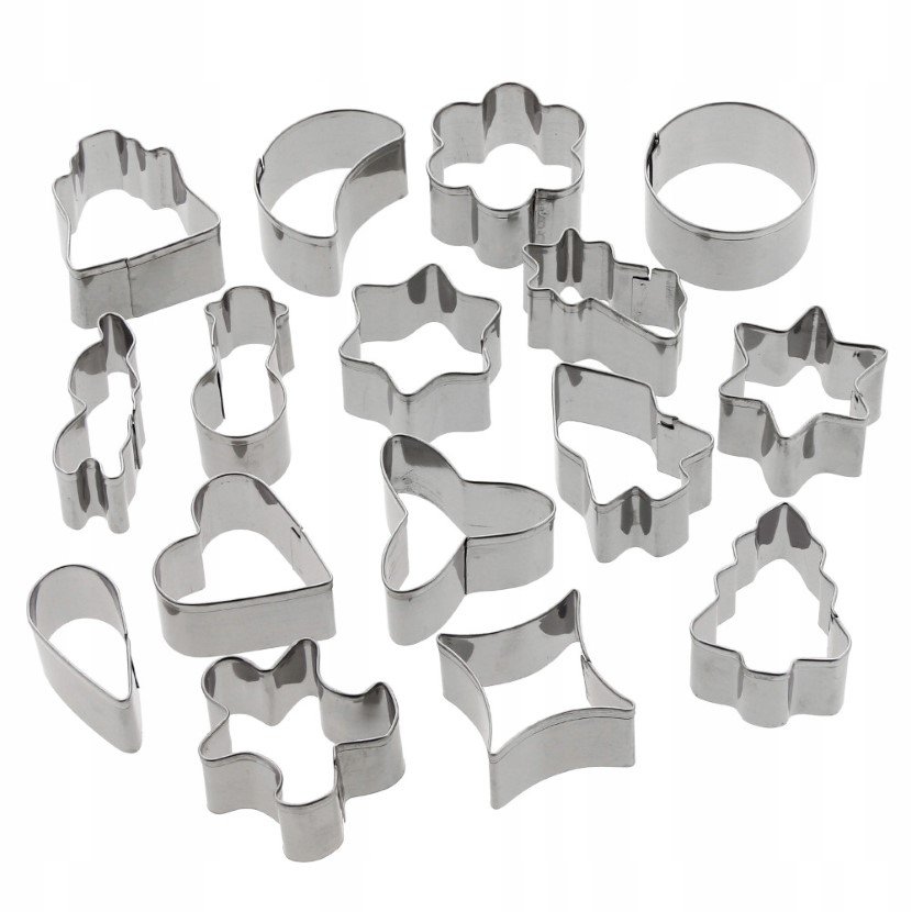 Wykrawacze Foremki Świąteczne 16 Szt Do Pieczenia Ciastek Pierników Zestaw