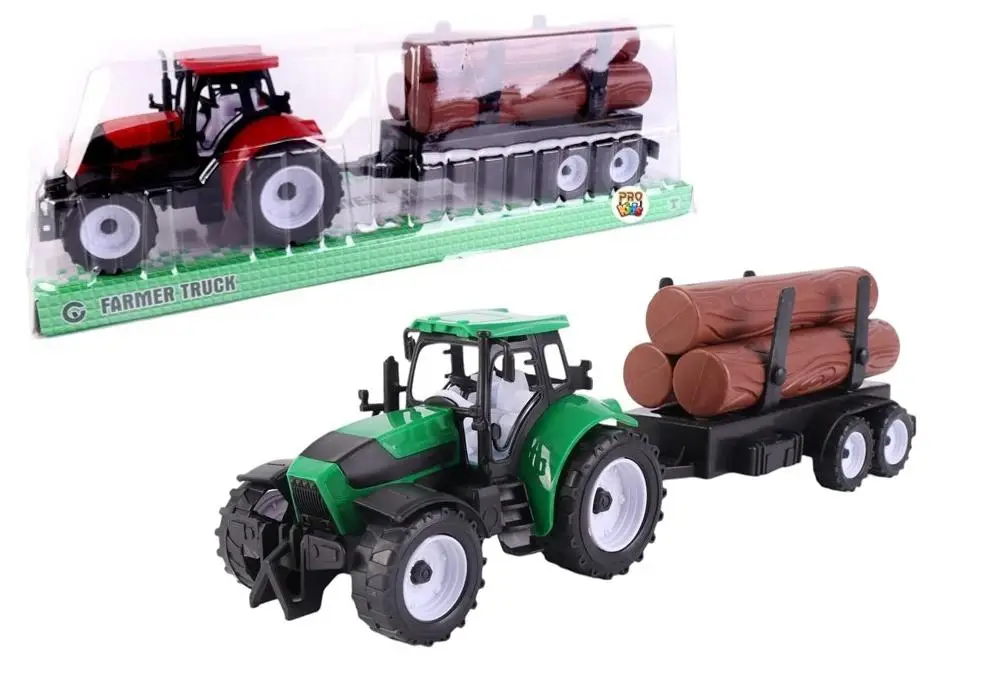 Traktor z przyczepą kłonicową mix - Pro Kids