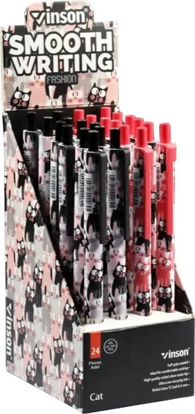 Długopis automat. Fashion Cat F2 niebieski (24szt) - Titanum