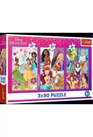 Puzzle 3x80 Księżniczki przyjaciółki TREFL