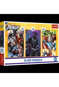Puzzle 3x80 Dni pełne akcji TREFL