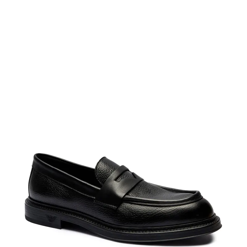 Emporio Armani Skórzane loafersy