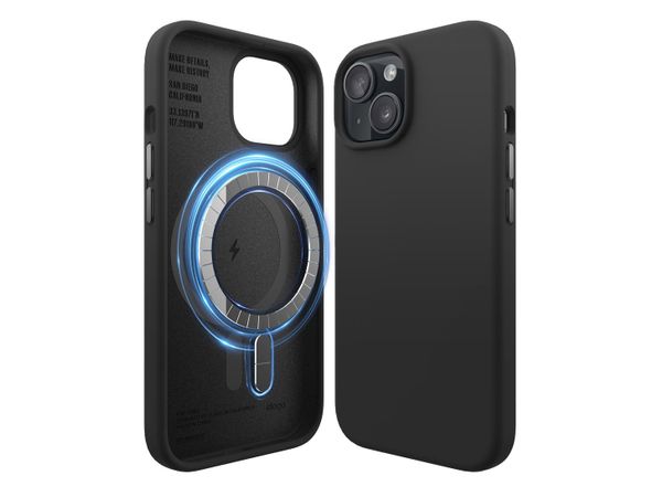 Elago Silicon Case MagSafe do iPhone 15 Black