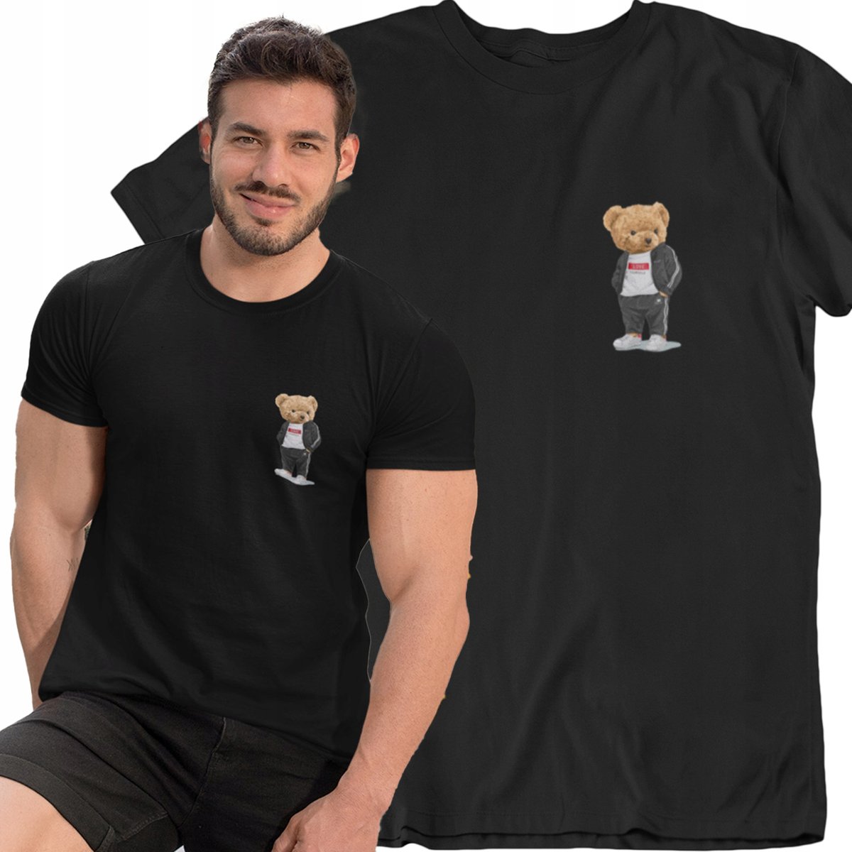 Koszulka z misiem AWESOME prezent dla NIEGO nadruk MIŚ Teddy Bear