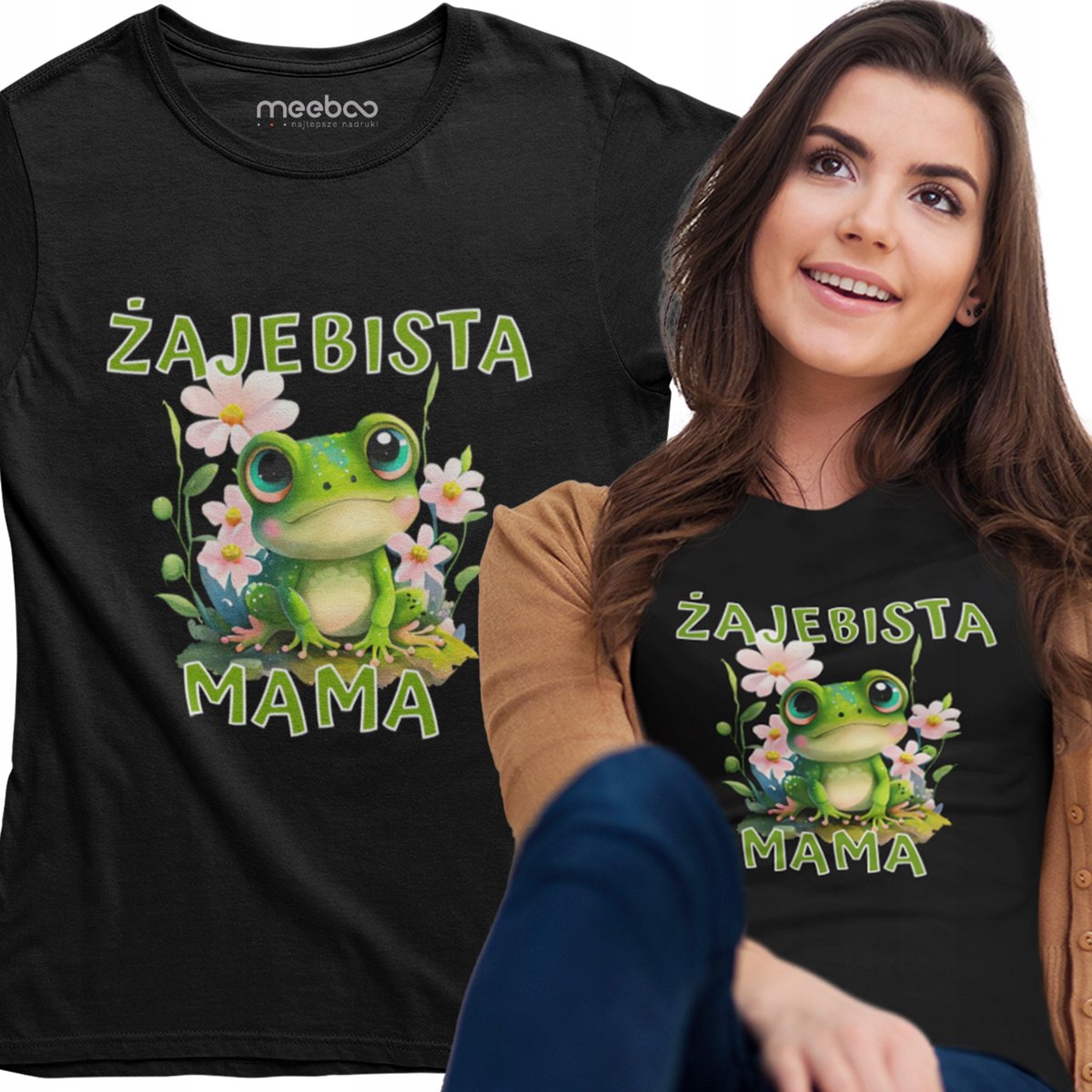 Koszulka ŻAJEBISTA MAMA na dzień MAMY DZIEŃ KOBIET dla niej prezent