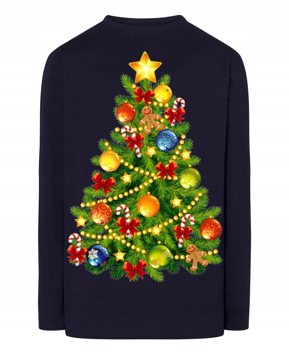 Longsleeve męski Świąteczna Choinka Idealny PREZENT r.3XL