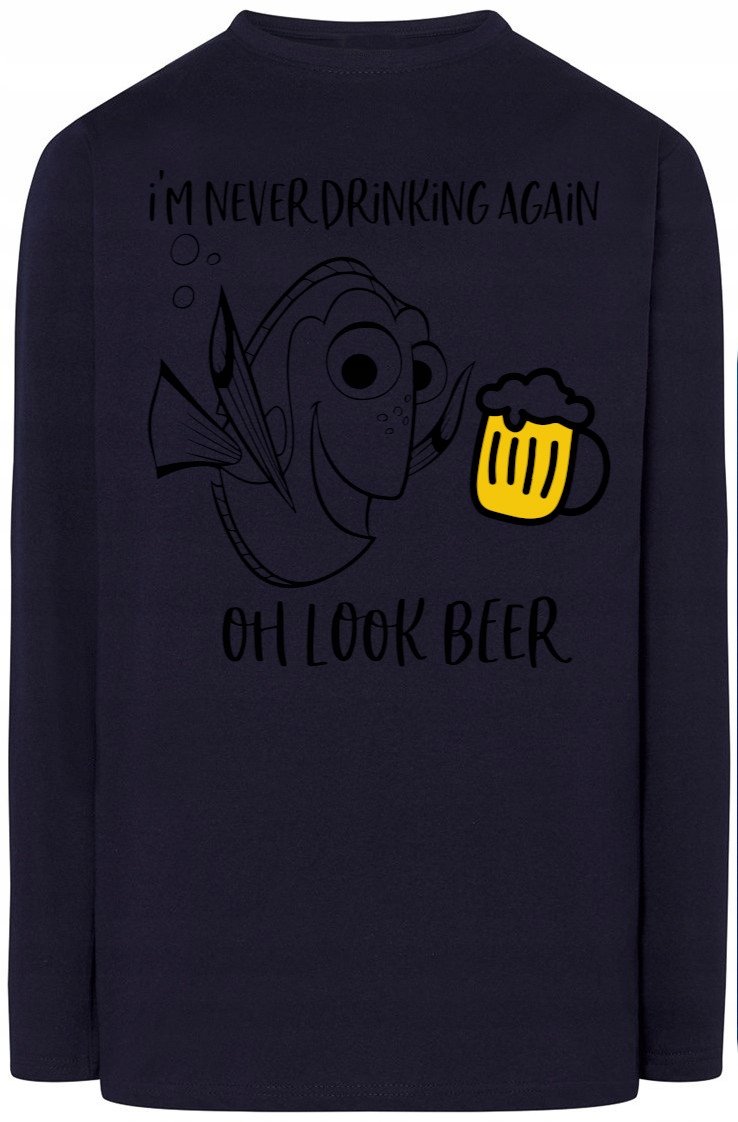 Już Więcej Nie pije Longsleeve Nadruk r.XL