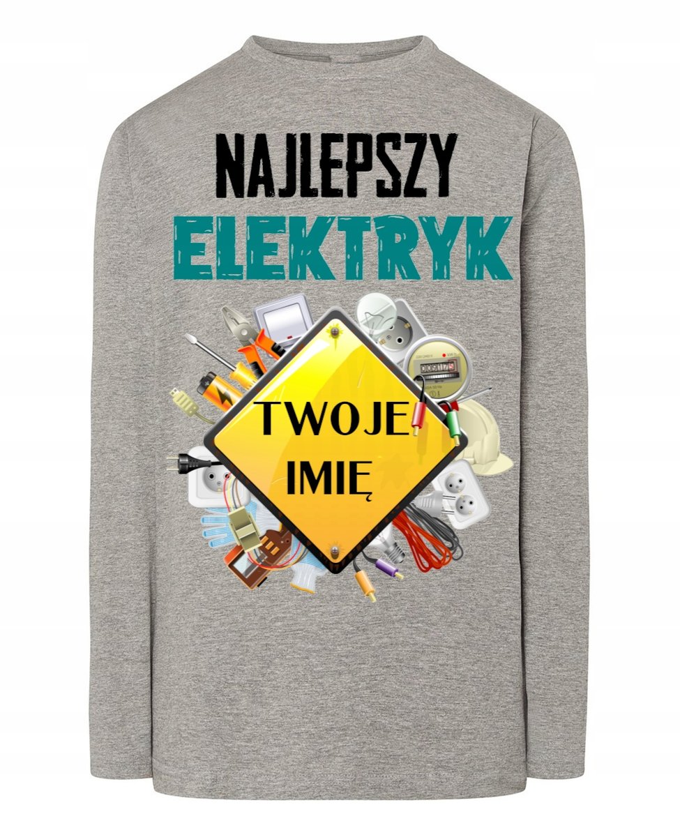 Longsleeve Najlepszy Elektryk Twoje Imię L