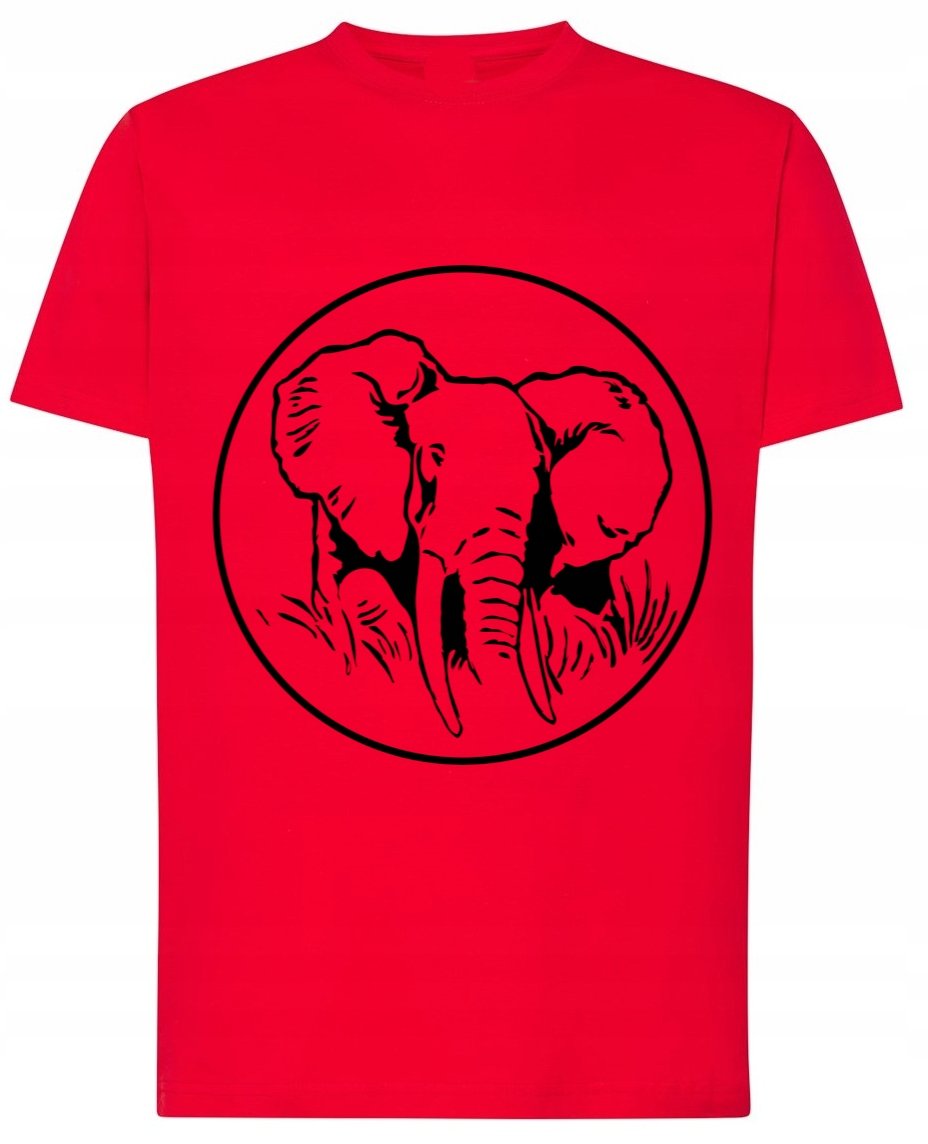 T-Shirt męski nadruk Zwierzęta Słoń r. S