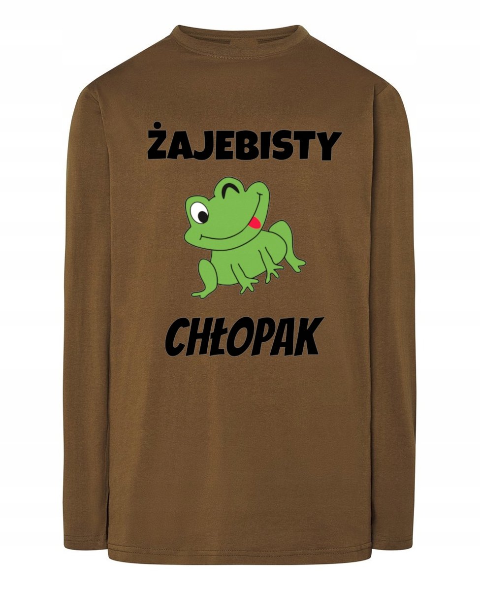 Longsleeve męski Zabawny nadruk Prezent Żaje_bsty Chłopak r.XS