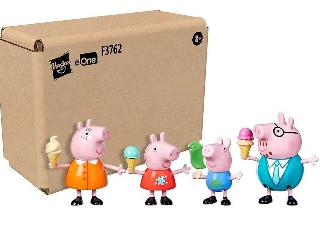 Świnka Peppa Zestaw 4 Figurek z lodami Brown Box F3762 Hasbro