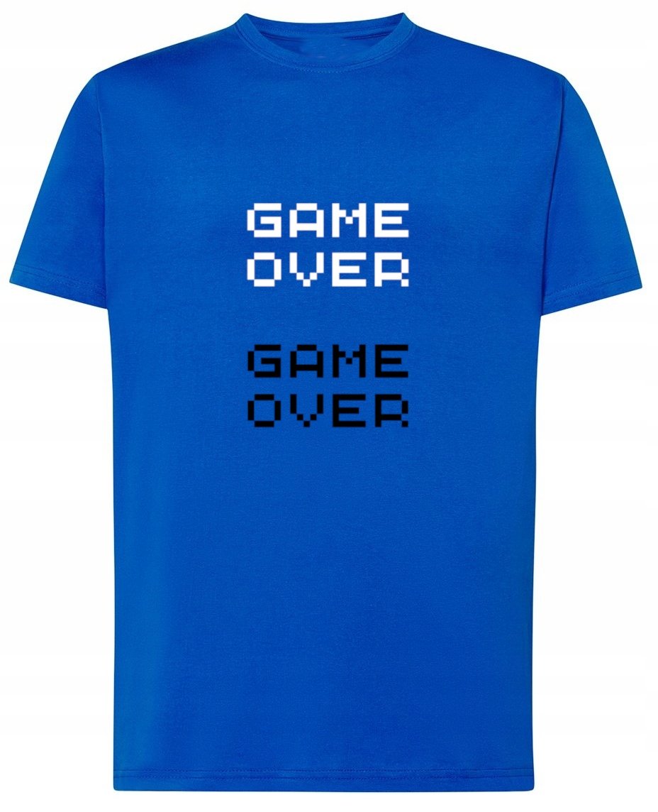 Fajny T-Shirt napis nadruk GAME OVER Rozm.4XL