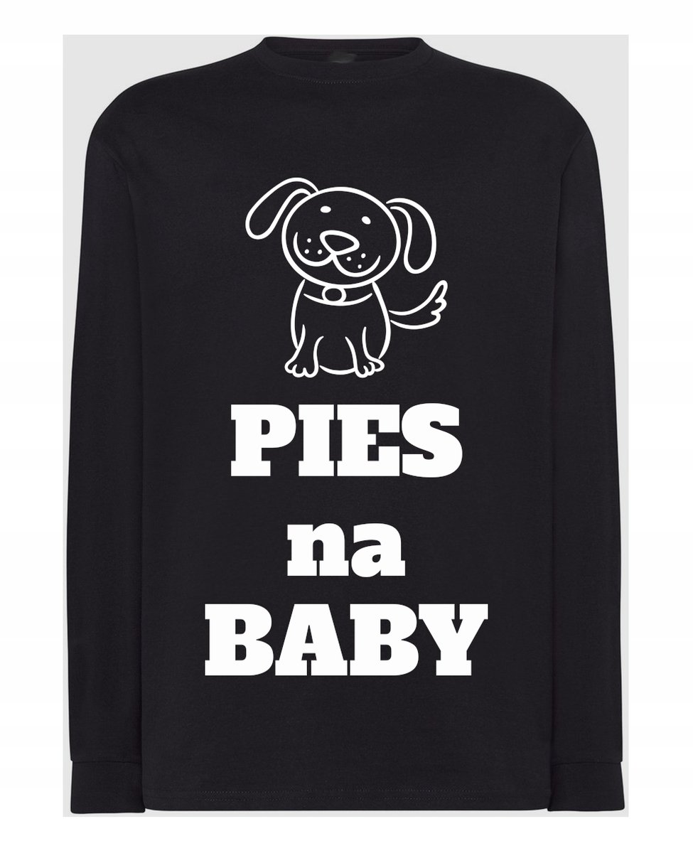 Longsleeve męski Zabawny nadruk Pies na BABY r.3XL