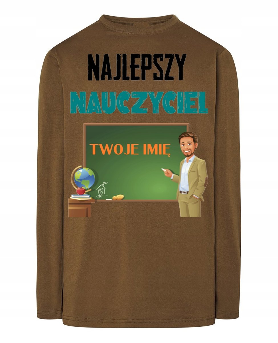 Longsleeve Najlepszy Nauczyciel Imię r.S