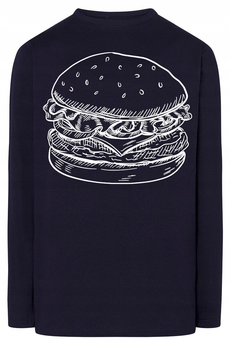 Longsleeve męski fajny nadruk BURGER r.4XL