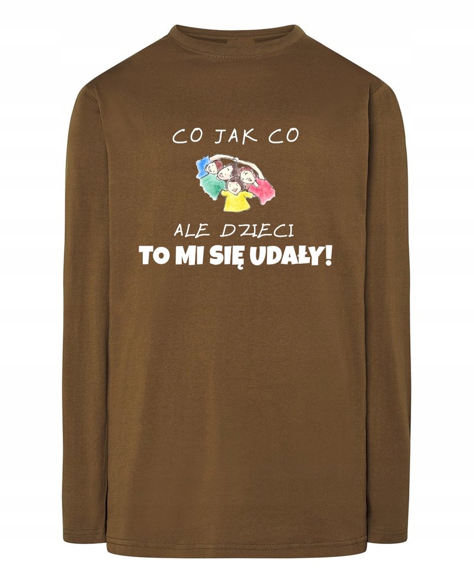 Longsleeve męski Prezent dla Taty Co jak co ale Dzieci to mi się udały XL
