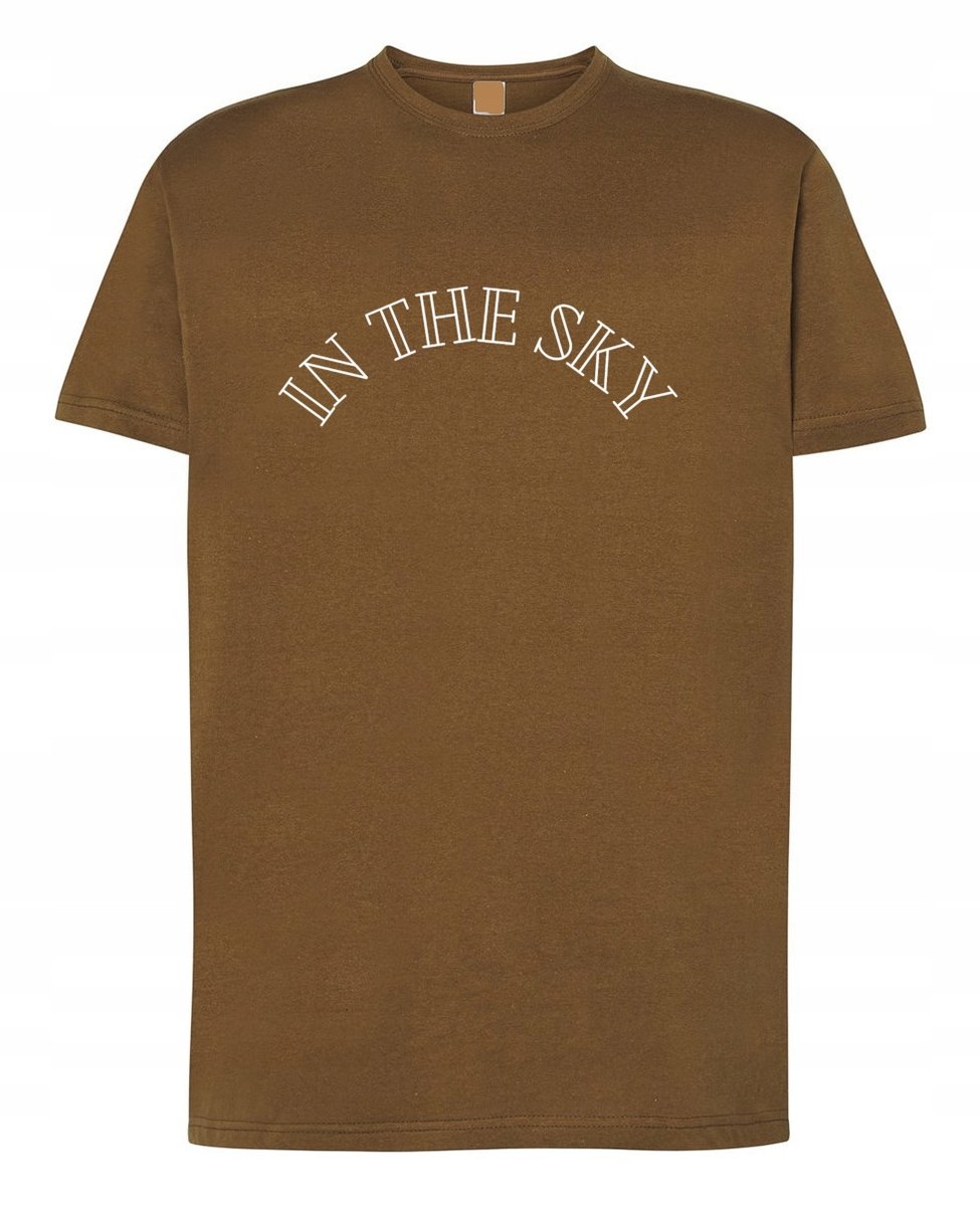 T-Shirt męski nadruk napis In the Sky r.S