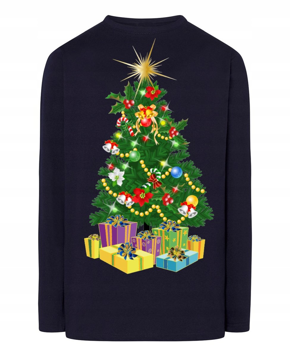 Longsleeve męski Świąteczna Choinka Boże Narodzenie r.M