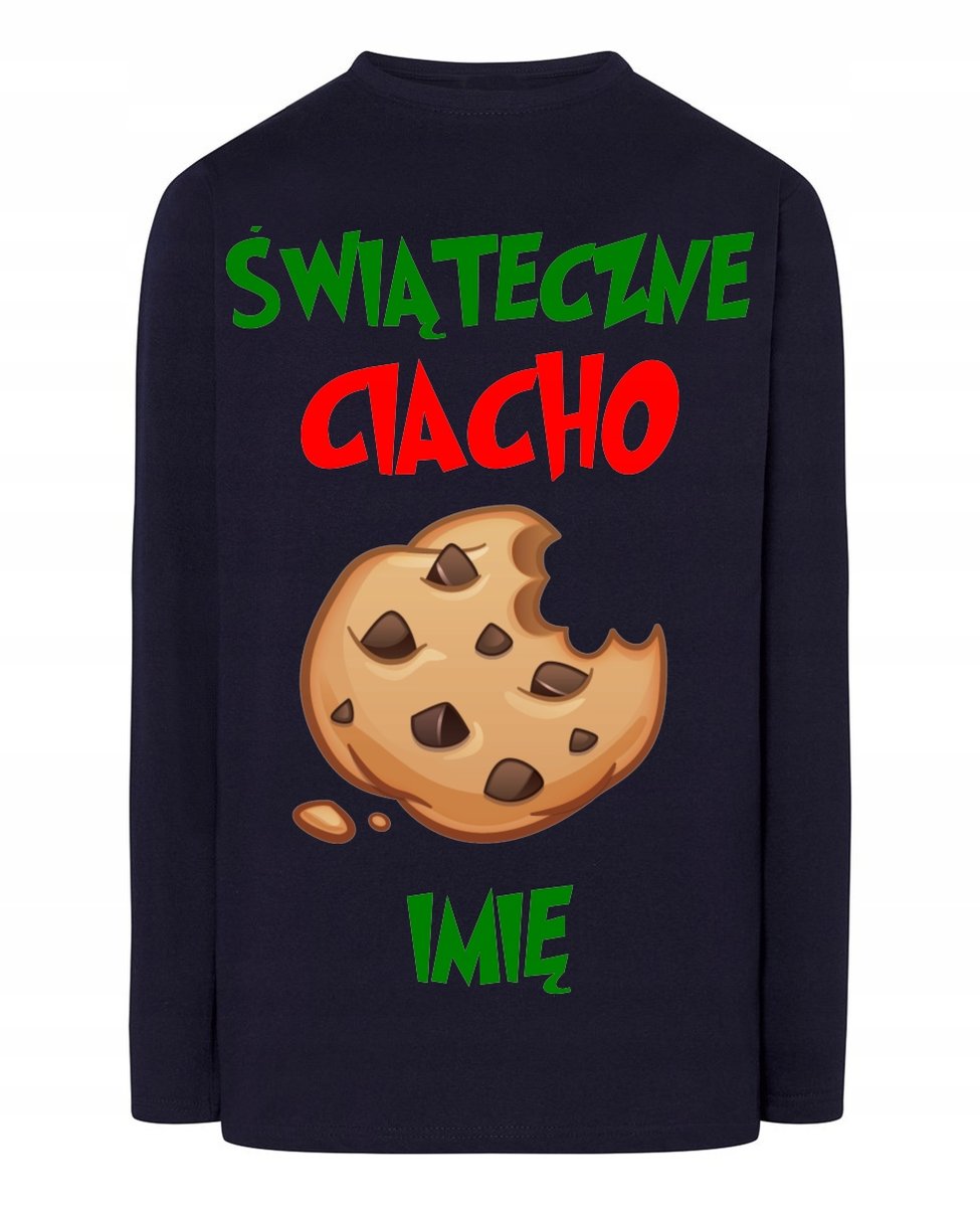 Longsleeve męski Świąteczne Ciacho Twoje Imię r.XS