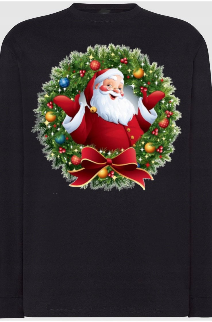 Mikołaj Męska Modna Bluza Longsleeve r.M