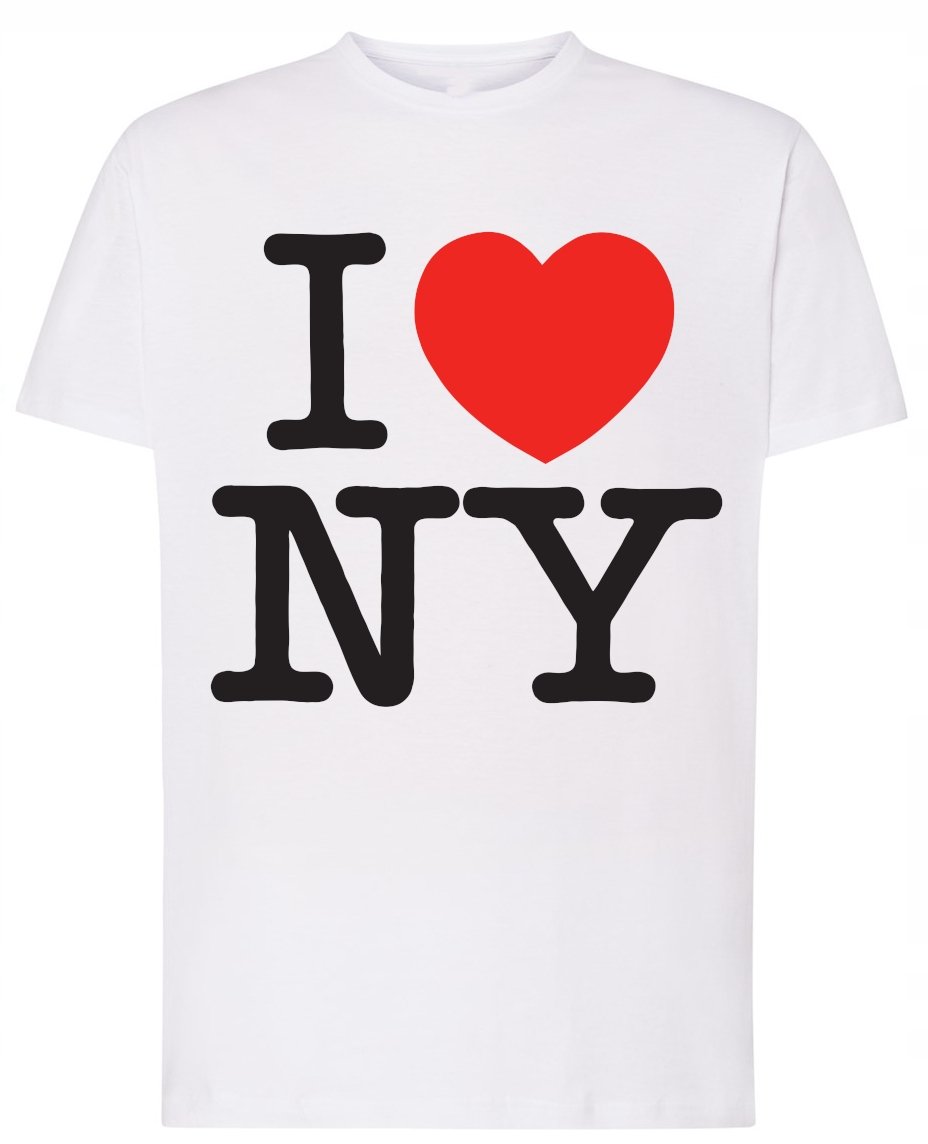 I Love New York T-shirt Męski Nadruk Rozm.XS