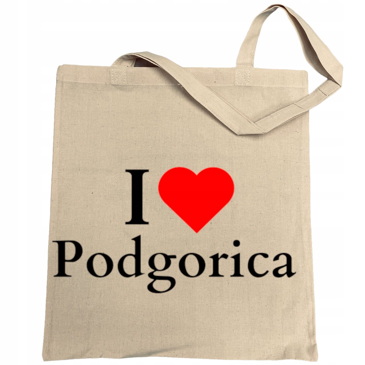 Torba na zakupy nadruk I Love Podgorica Kocham Czarnogóra