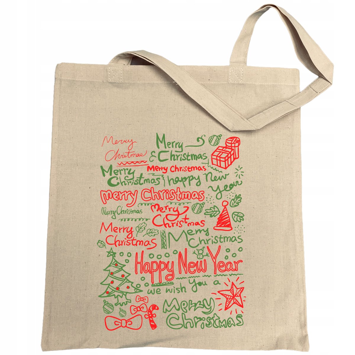 Torba na zakupy nadruk Świąteczna Merry Christmas