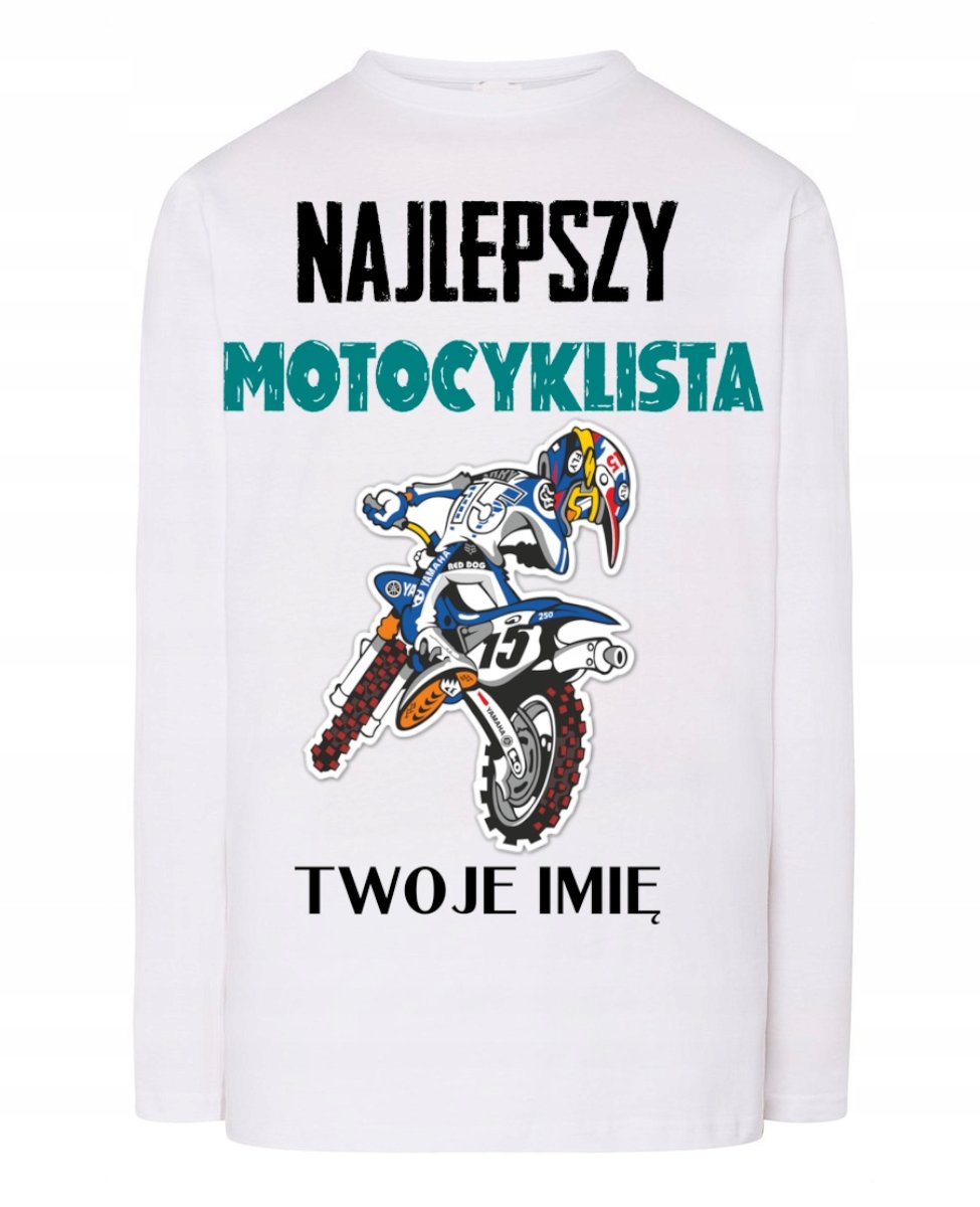 Longsleeve Najlepszy Motocyklista Imię r.M