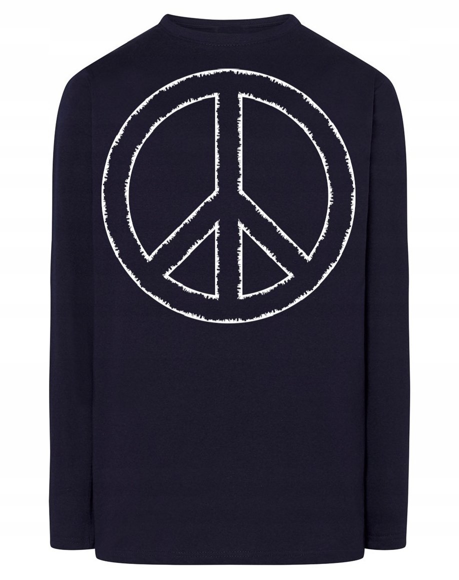 Longsleeve męski nadruk Pacyfka Znak Pokój r.3XL