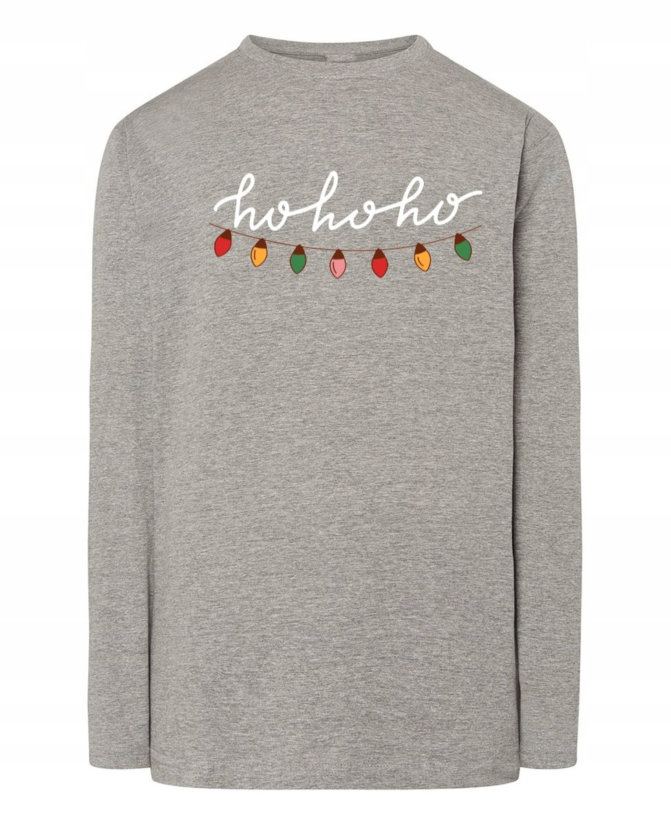 Świąteczny Longsleeve męski Lampki Choinkowe Ho Ho Ho r.4XL