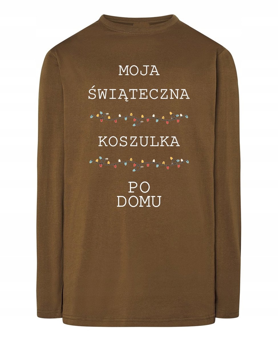 Świąteczny Longsleeve Moja świąteczna koszulka PO DOMU r.XS