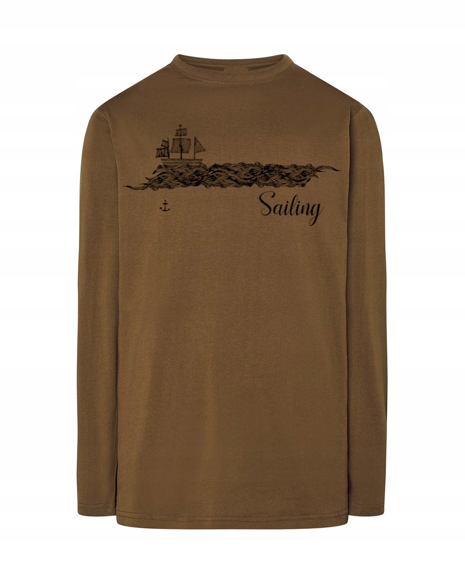 Longsleeve męski nadruk ŻEGLOWANIE SAILING r.XS