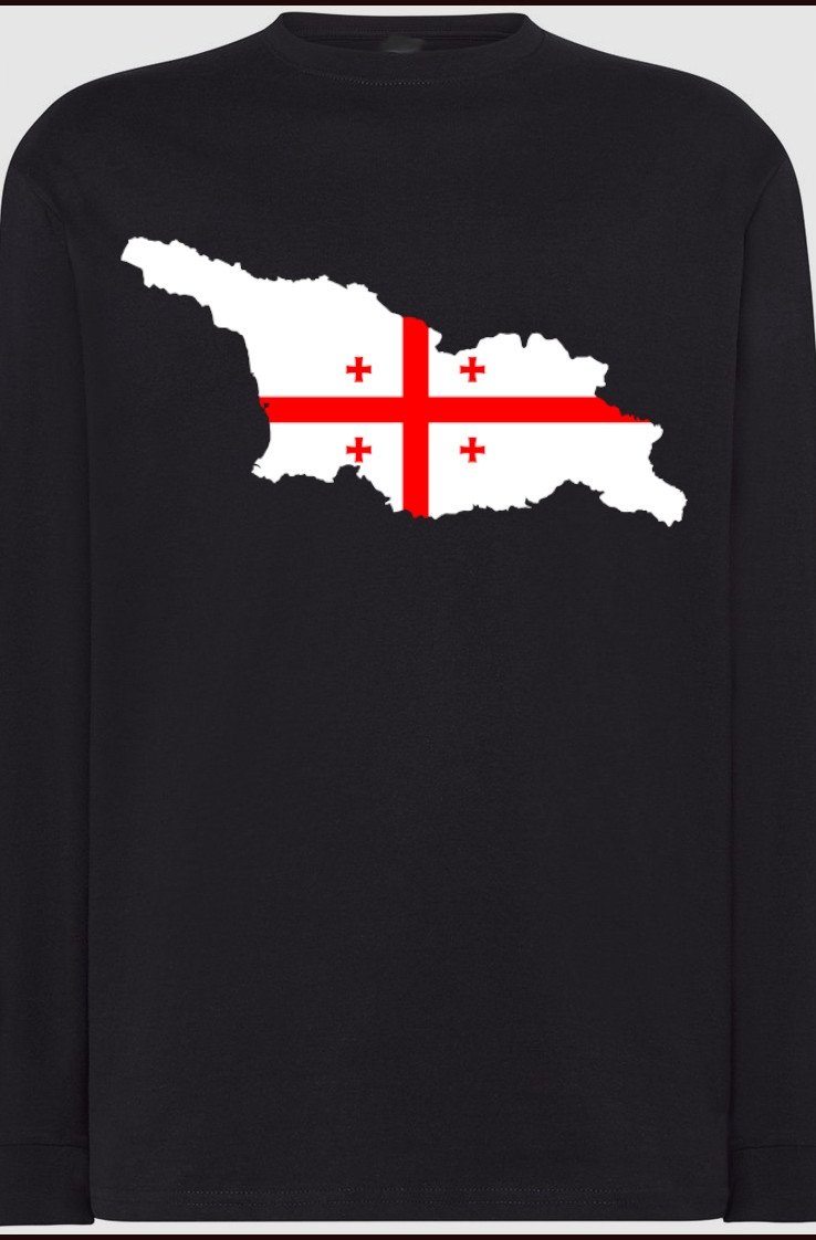 Gruzja Flaga Męska Modna Bluza Longsleeve Rozm.XL