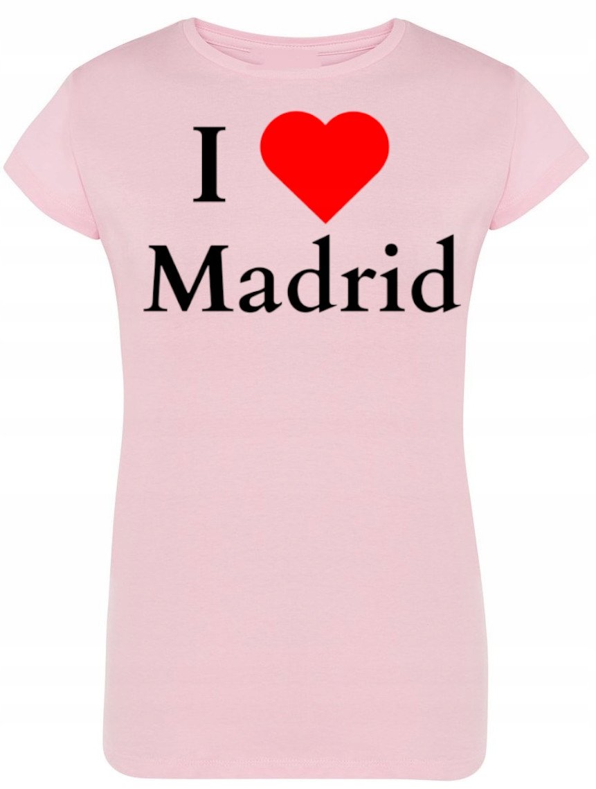 T-Shirt damski I Love Madrid Kocham Madryt Hiszpania L
