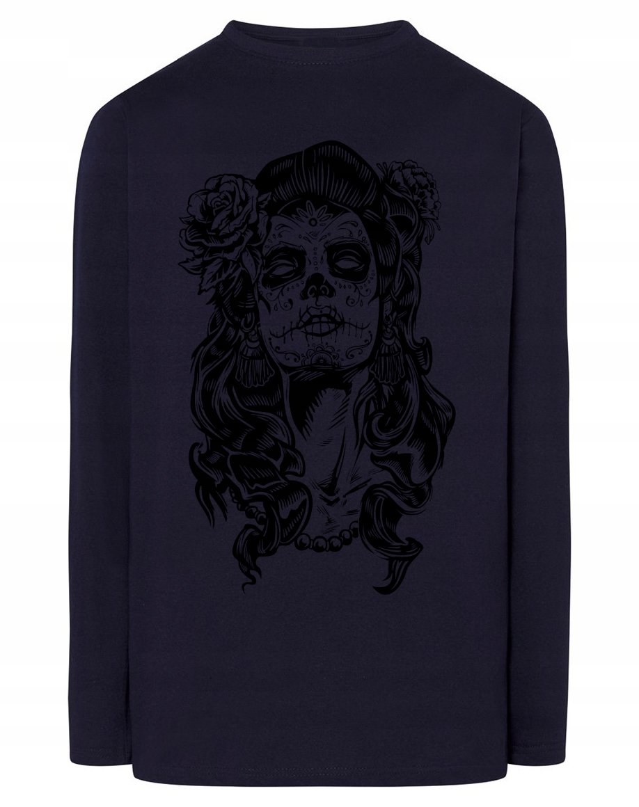 Longsleeve męski nadruk kobieta CZASZKA r.S