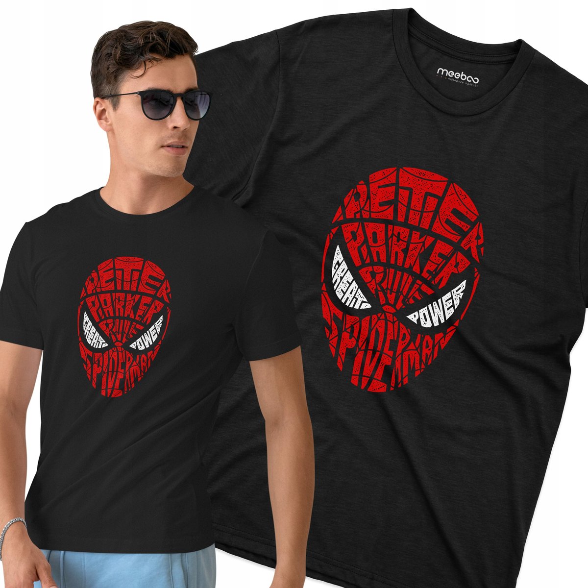 Koszulka męska Spiderman filmowa z nadrukiem dla niego prezent