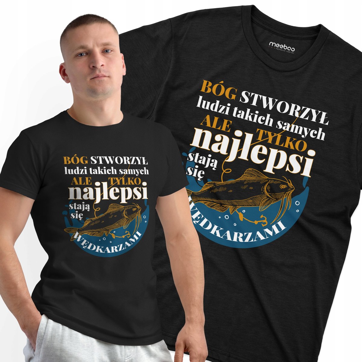 Koszulka męska dla niego na RYBY SUM Najlepsi stają się wędkarzami