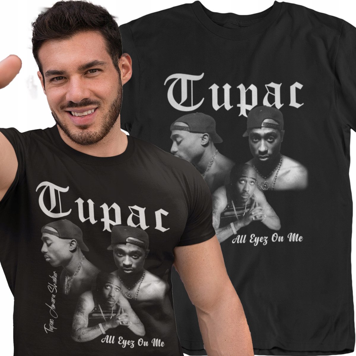 KOSZULKA DLA NIEGO MĘSKA TUPAC RAP PREZENT DLA NIEGO tshirt nadruk