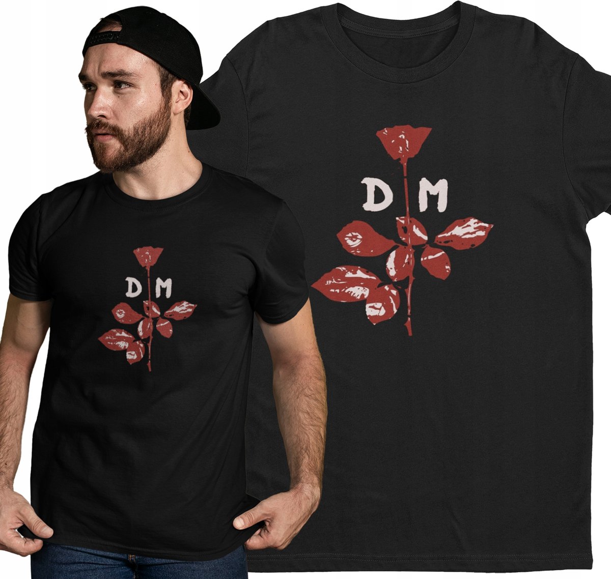 Koszulka Depeche Mode Memento Mori Męska Na Koncert z Nadrukiem L