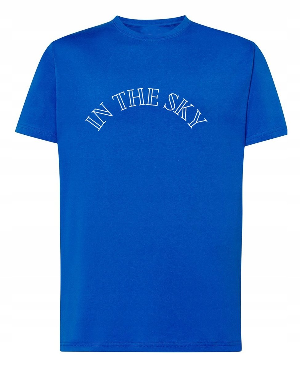 T-Shirt męski nadruk napis In the Sky r.5XL