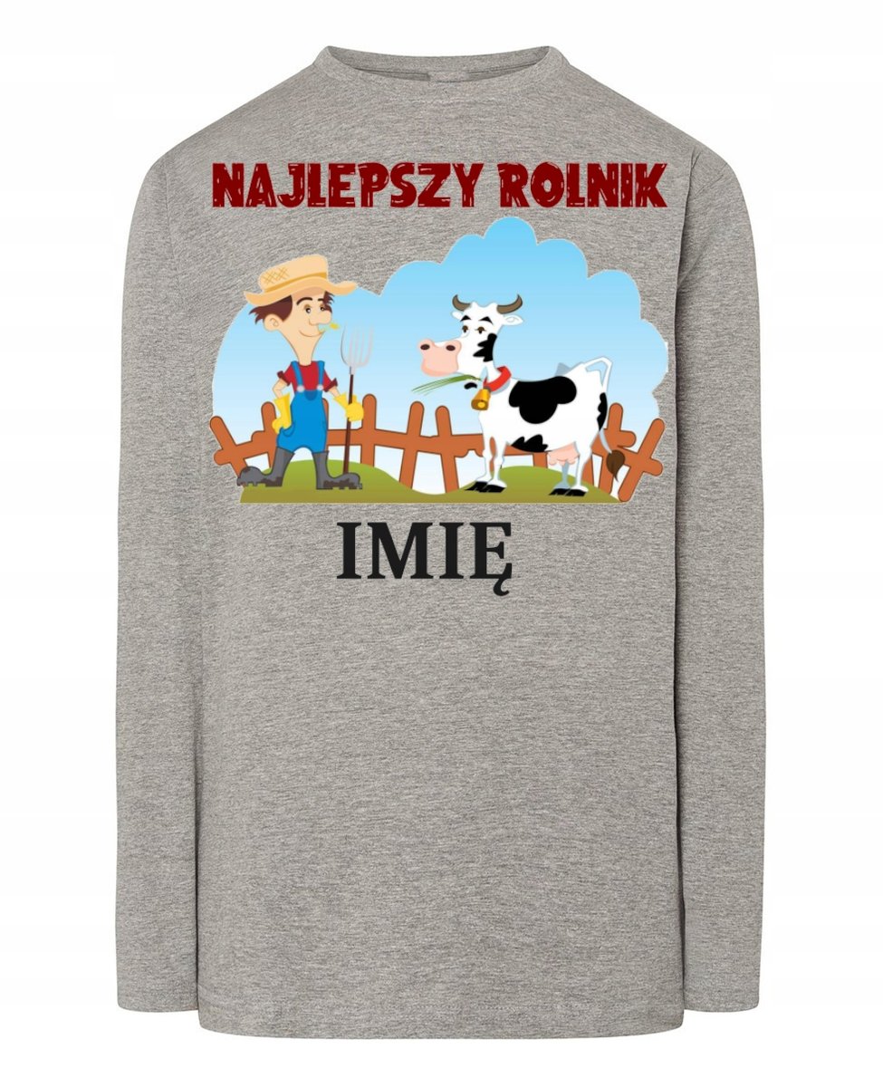 Longsleeve Najlepszy Rolnik Twoje Imię r.XL