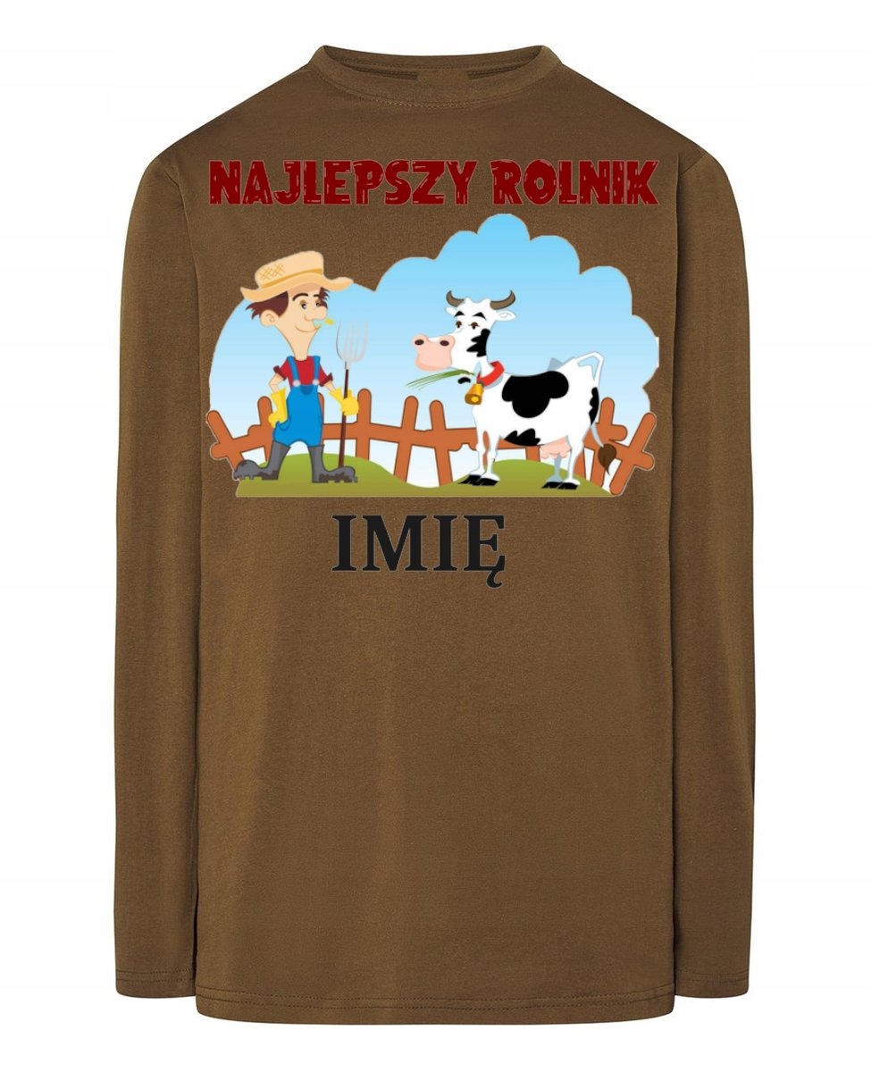 Longsleeve Najlepszy Rolnik Twoje Imię r.M