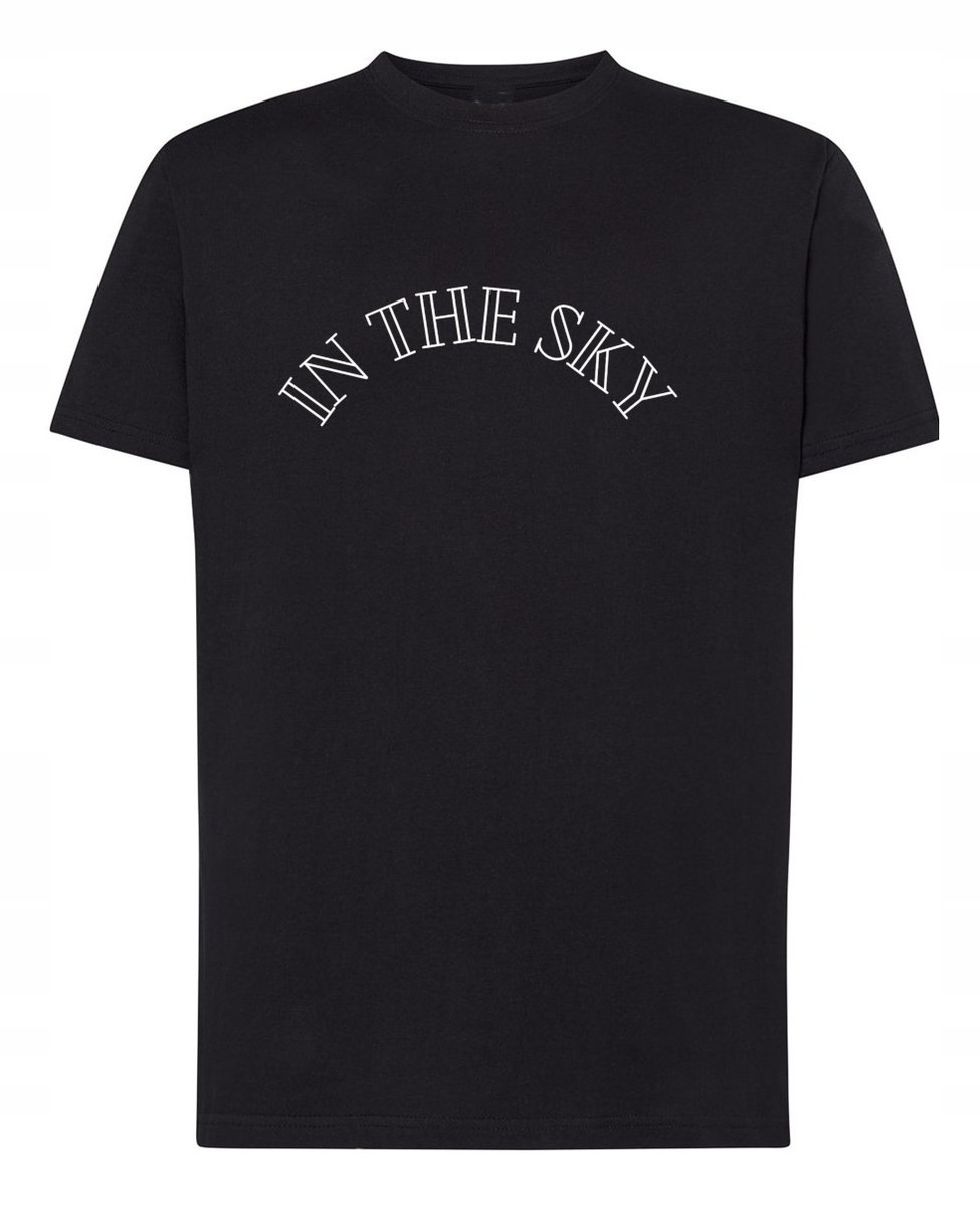 T-Shirt męski nadruk napis In the Sky r.XL