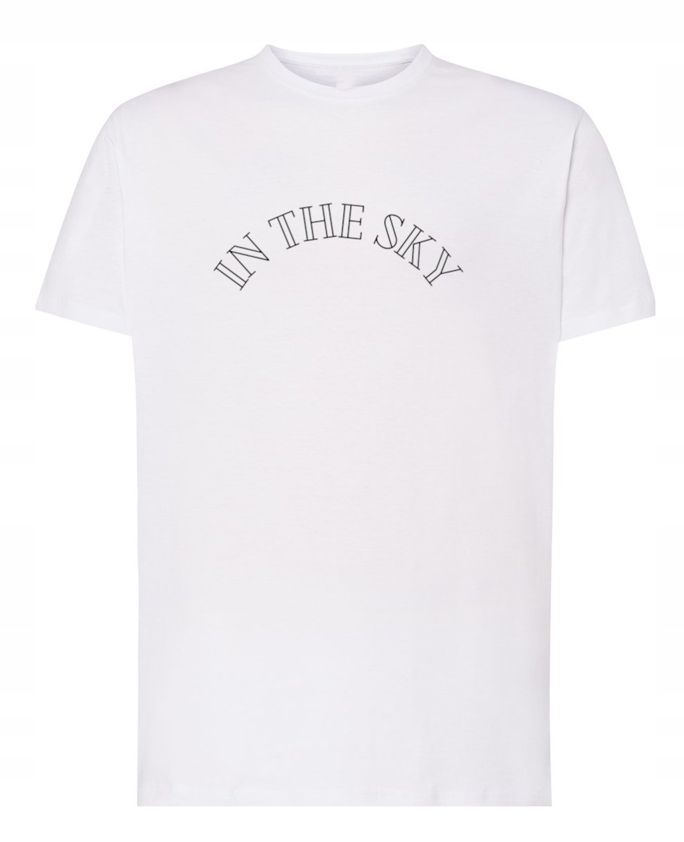 T-Shirt męski nadruk napis In the Sky r.4XL