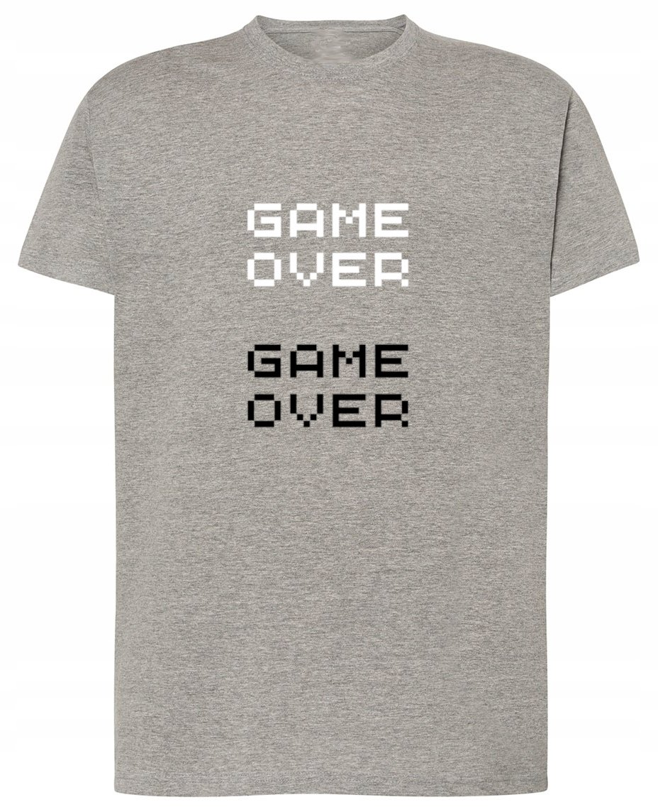 Fajny T-Shirt napis nadruk GAME OVER Rozm.L