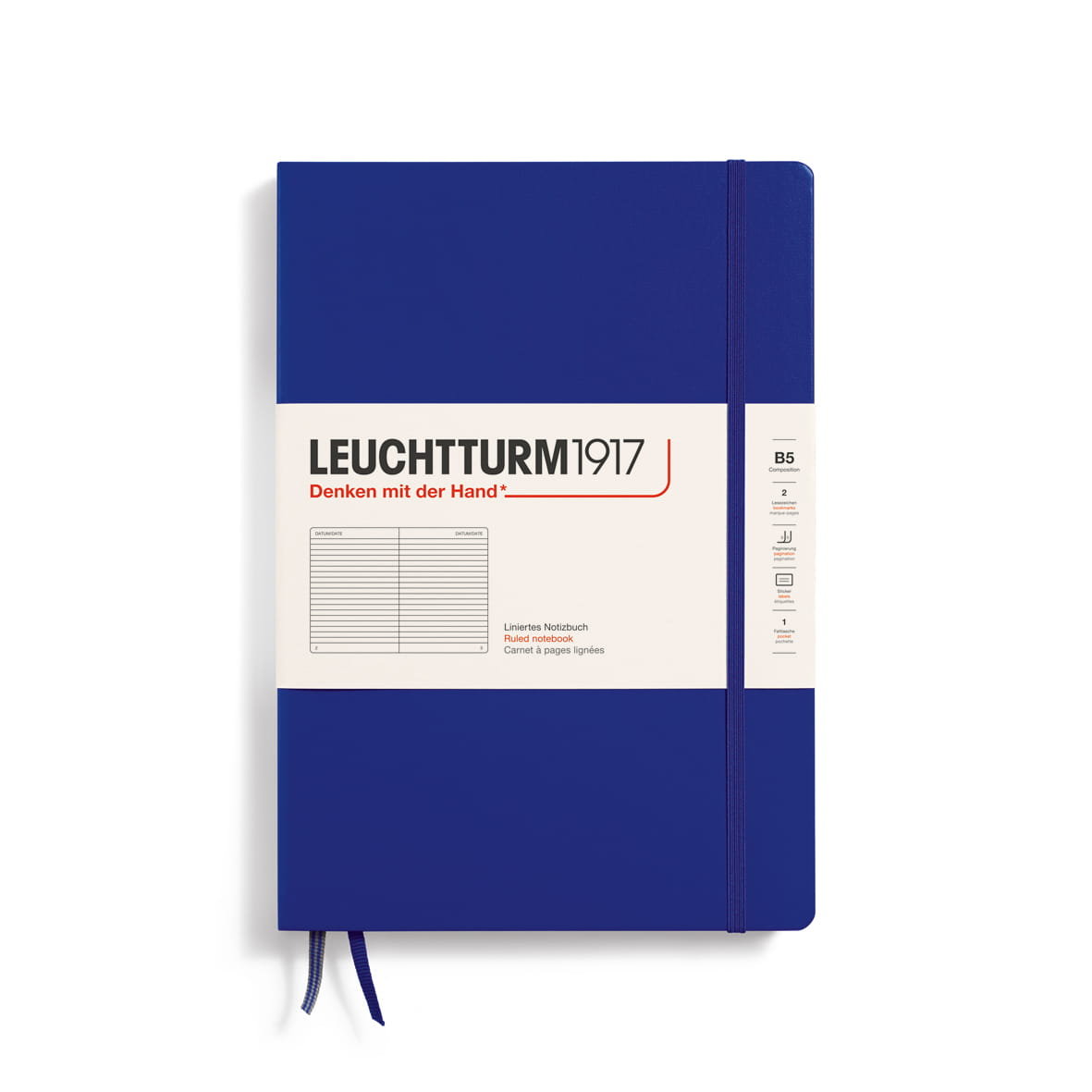 Notatnik Leuchtturm1917 Composition B5, Twarda Oprawa, Linie, Ink